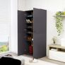 Shoe Cabinet Grey 80x39x178 cm Chipboard Image 3