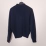 Theory Navy Blue Quarter Zip High Neck Knit 100% Cashmere Sweater Jumper Size S Image 2