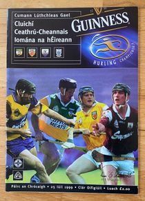 Very Rare 1999 Offaly v Antrim & Clare v Galway - GAA Senior Hurling Q.F. Programme