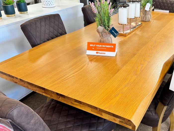 210cm Oak Dining Table Ex Display