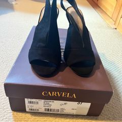 Carvela black Suede black heels