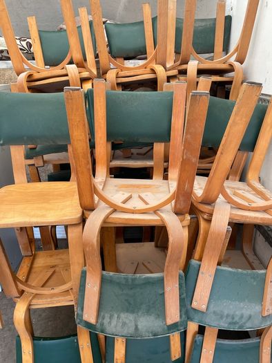 25 Euro each chair total of 65 chairs original thonet chairs from New York diner price per chair