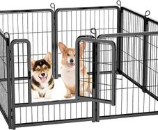 NEW SALE | Dog Pen, 8 Panel Puppy Pen with Door, High 60cm Indoor/Outdoor Dog Playpen
