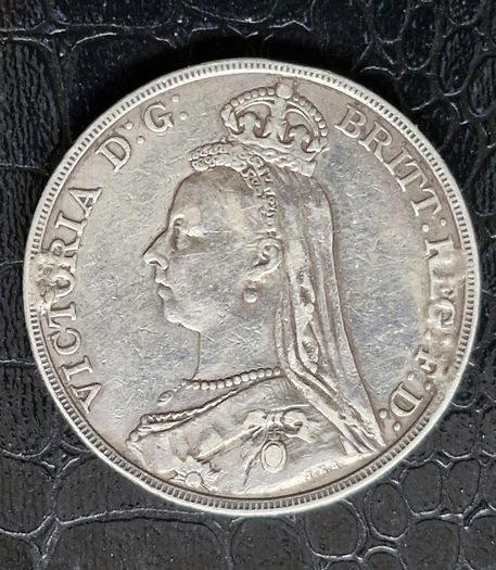 1889 Queen Victoria Silver Crown coin