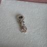 Pandora  heart highlights charm with rose gold middle dangle heart and purple CZ Image 6
