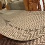 Vintage Art Deco Etched Round Wall Mirror Image 2