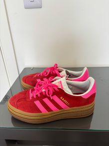 Adidas Gazelle Bold Platform Red and Pink