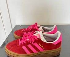 Adidas Gazelle Bold Platform Red and Pink