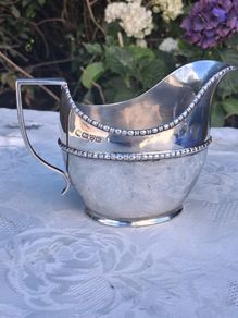 Art Nouveau Chester Sterling Silver Gravy Boat(145.5 grams)