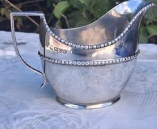 Art Nouveau Chester Sterling Silver Gravy Boat(145.5 grams)