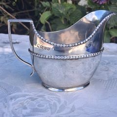 Art Nouveau Chester Sterling Silver Gravy Boat(145.5 grams)