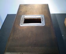 vintage wooden cashbox