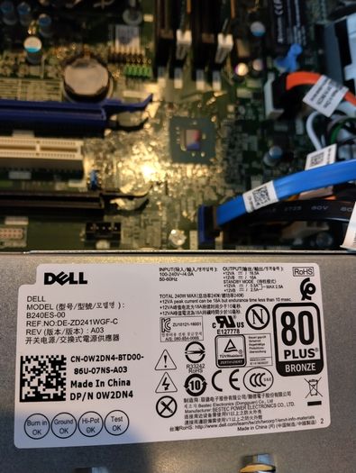 Dell OptiPlex 7050 MT (i5 6th Gen) and power cable