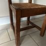 Set of 6 wooden dining chairs with rush seats Image 3
