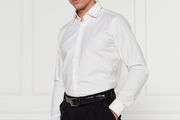 HUGO BOSS Men's Valerio Shirt, White, Size 44 / XL