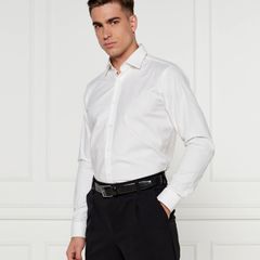 HUGO BOSS Men's Valerio Shirt, White, Size 44 / XL