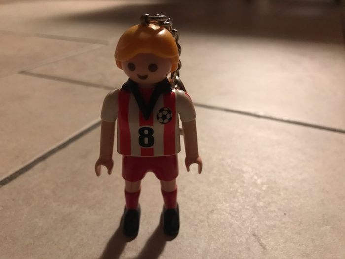 Playmobil keyring- girl Soccer player