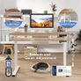 Electric Height Adjustable Standing Desk Sit Stand Desk Adjustable Desk Stand Up Desk with Memory Smart Pannel EF1 SERIES 100x60cm, WHITE Frame+MAPLE Desktop (FREE POSTAGE) Image 7