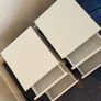 White bedside table Ikea nightstand 2 drawers Image 7