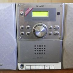 Sharpes Mini Stereo With Twin Speakers " Works Well "