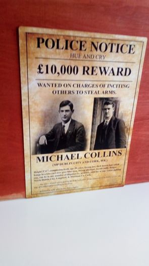 Michael Collins 1920s Public Reward Notice Poster Ireland