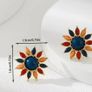 Flower Design Stud Earrings Image 3