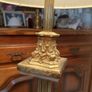 Antique Brass and Onyx Marble Floor Lamp circa 1940s working perfectly Image 6