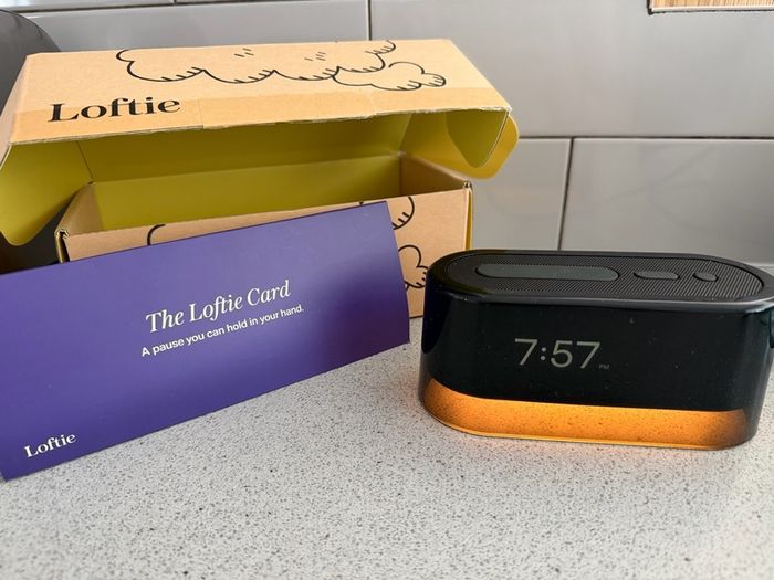 Loftie alarm clock and plus card