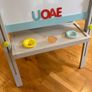 kids easel floor standing magnetic white and black board Image 9