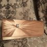 clutch bag satin cream ( used ones- like new) Image 2
