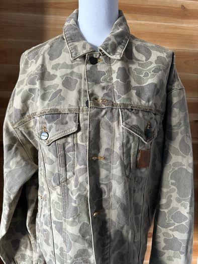 denim jacket Carhartt Camo Duck Helston men women unisex BNWT