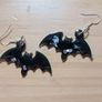 Handmade Halloween Bat Earrings Image 3