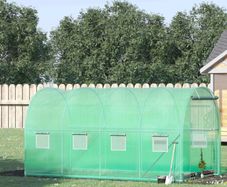 4x2 m Polytunnel Walk-in Greenhouse with Zip Door and Windows-Green (FREE SHIPPING)