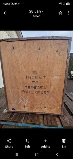old tea shipping chest