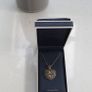Antique sterling silver jewelled heart pendant mounted on mother of pearl base necklace Rrp 250 Image 3