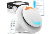 4 Inch Reversible Bathroom Extractor Fan, 6 Speeds, Remote Control, Status Indicator, Smart Memory, IPX4, Silent Ventilation Fan