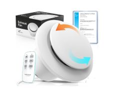 4 Inch Reversible Bathroom Extractor Fan, 6 Speeds, Remote Control, Status Indicator, Smart Memory, IPX4, Silent Ventilation Fan