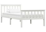 Bed Frame White Solid Pinewood 150 x 200 cm