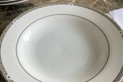 6 royal doulton  platinum soup bowls