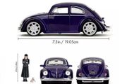 Wednesday Volkswagen Beetle 1:24 Scale Die Cast Vehicle with Figure