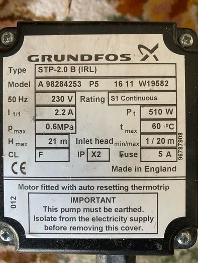 Grundfos Shower Pump