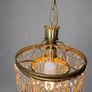 Vintage 1960s French Brass & Crystal Waterfall Chandelier Image 4