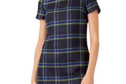 Hobbs and Moon 100% Wool Tartan Check Dress UK 12