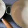 Le Creuset Cast Iron Moss Green Saucepan And Pot Set Image 7
