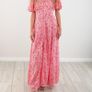 QED London boho hippie pink orange and yellow paisley floral maxi dress Image 6