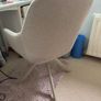 ROSTRUP swivel chair beige fabric Image 3