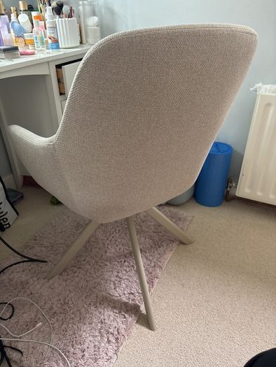 ROSTRUP swivel chair beige fabric