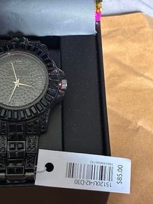 NIB Pair of Ed Hardy Iced Out Watches Emerald Green and Blackout