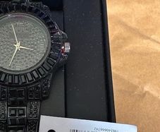 NIB Pair of Ed Hardy Iced Out Watches Emerald Green and Blackout