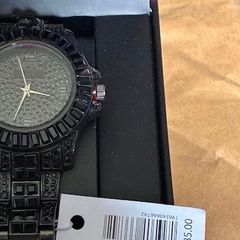 NIB Pair of Ed Hardy Iced Out Watches Emerald Green and Blackout